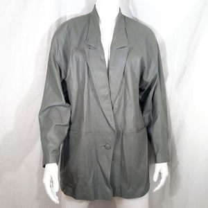 Friitala Grey Leather Jacket Finland